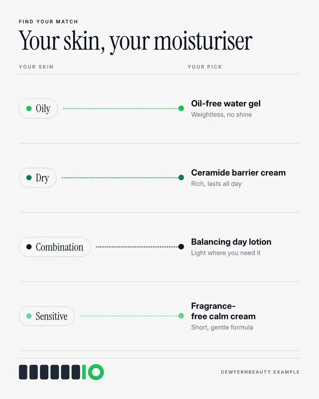 Skin-type matcher — sample creative