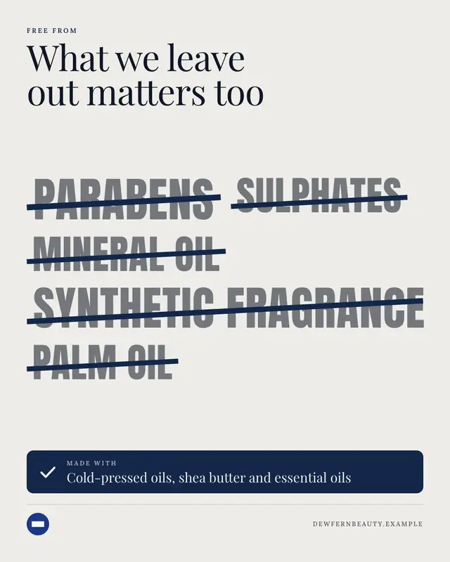 Free-from list — sample creative