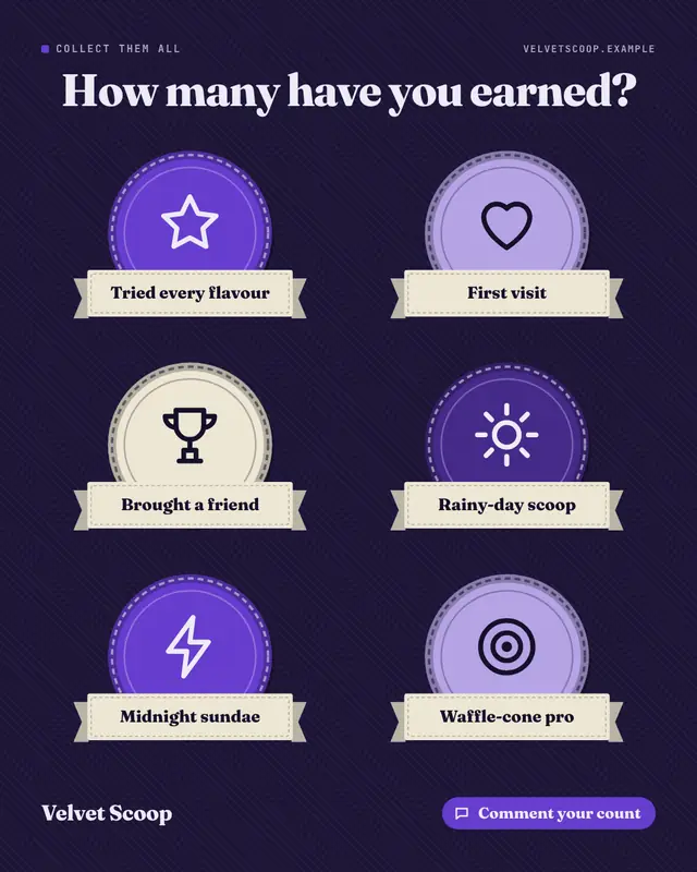 Merit badges — sample creative