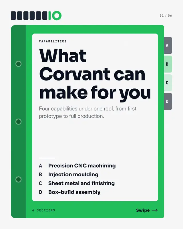 Capabilities binder — sample creative
