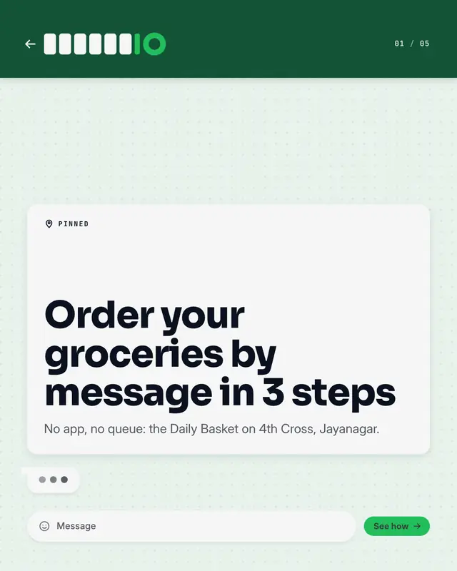 Order-on-WhatsApp chat — sample creative