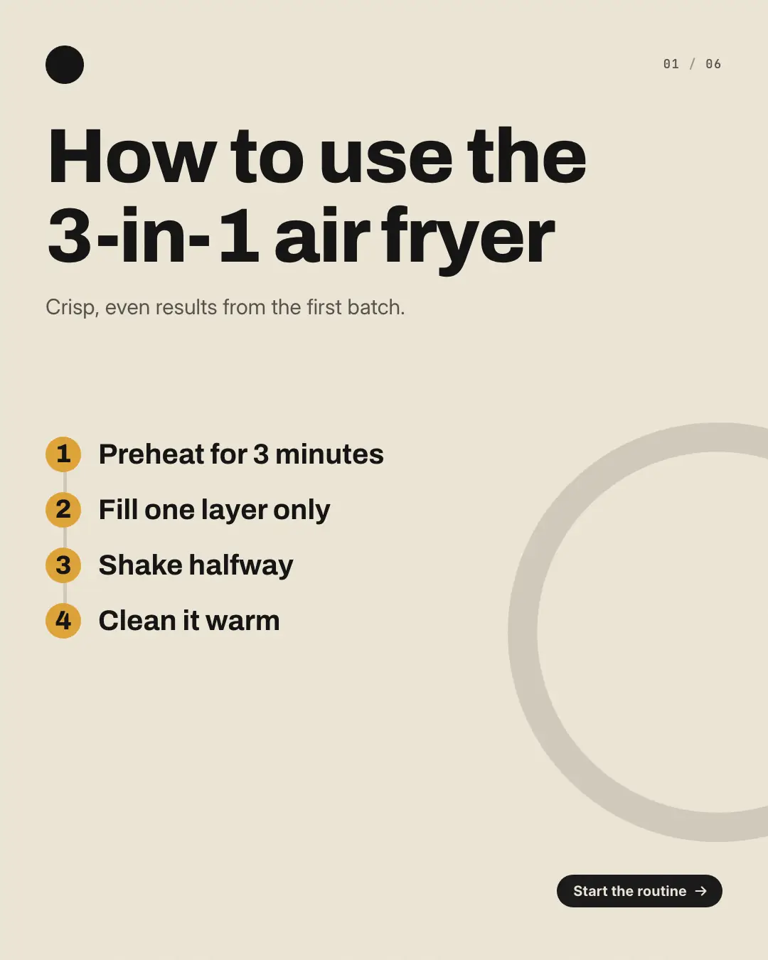 Sample Routine dial creative (Shopfront carousels template), shown on the fictional brand Kettlewise