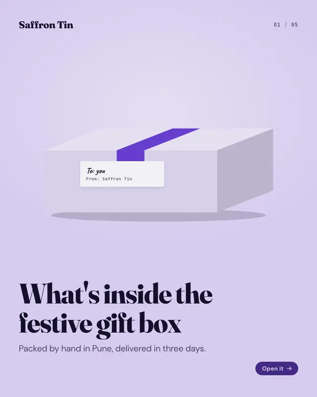 Unboxing sequence — sample creative