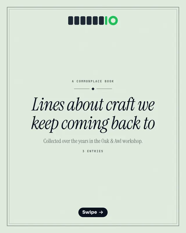 Commonplace book — sample creative