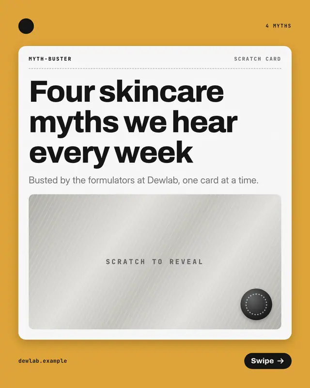 Myth-buster scratch card — sample creative