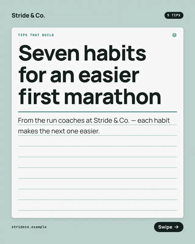 Index-card tip stack — sample creative