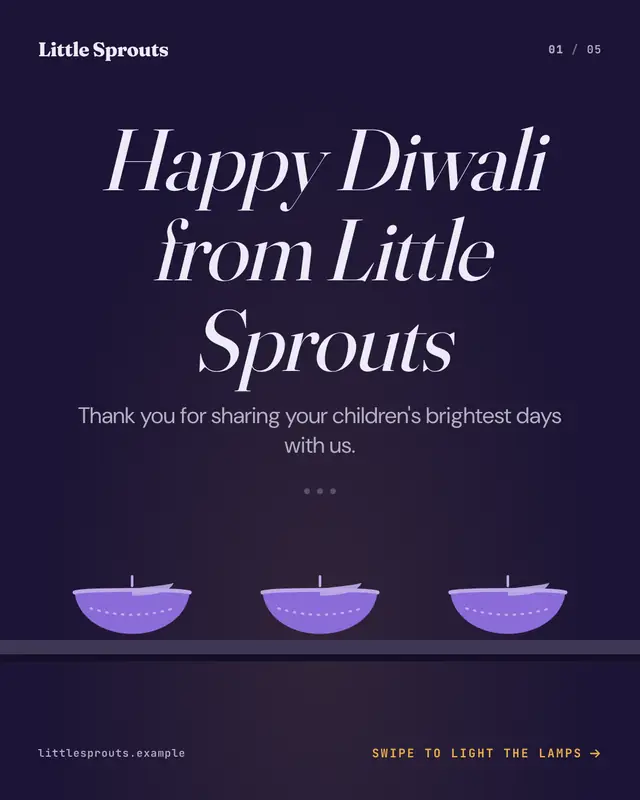 Diwali diya row — sample creative