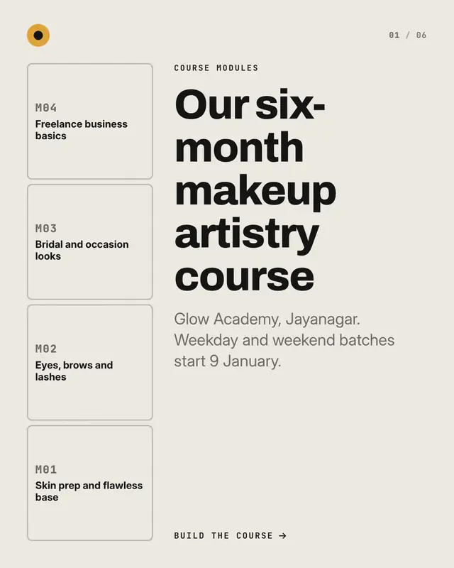Syllabus blocks — sample creative