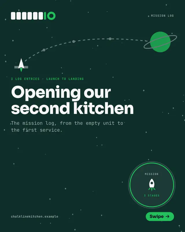 Mission log — sample creative
