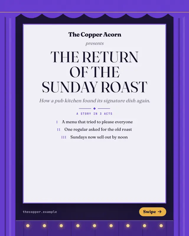 Theatre playbill — sample creative