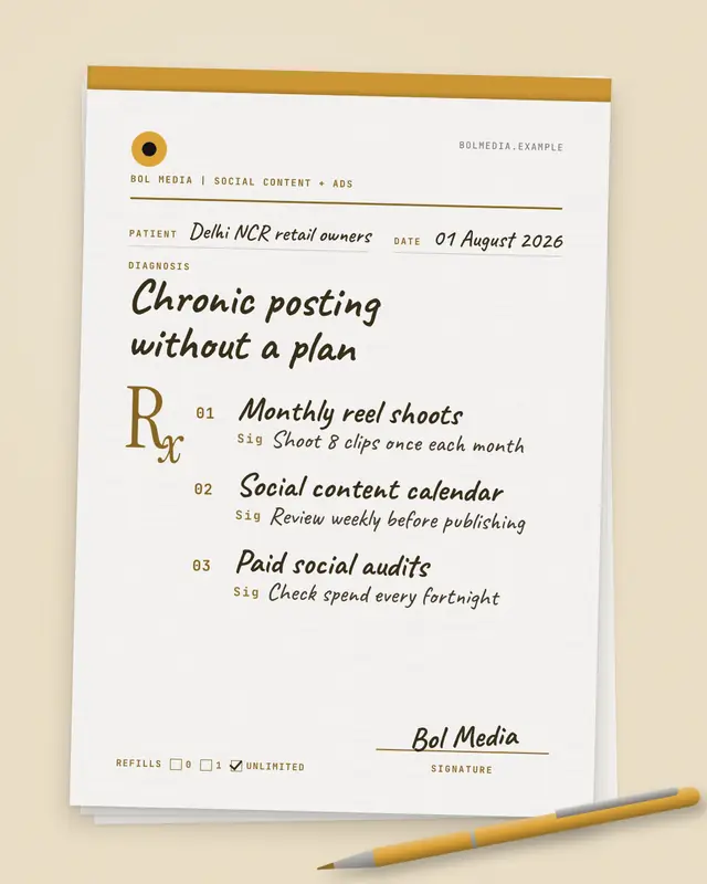 Prescription pad — sample creative