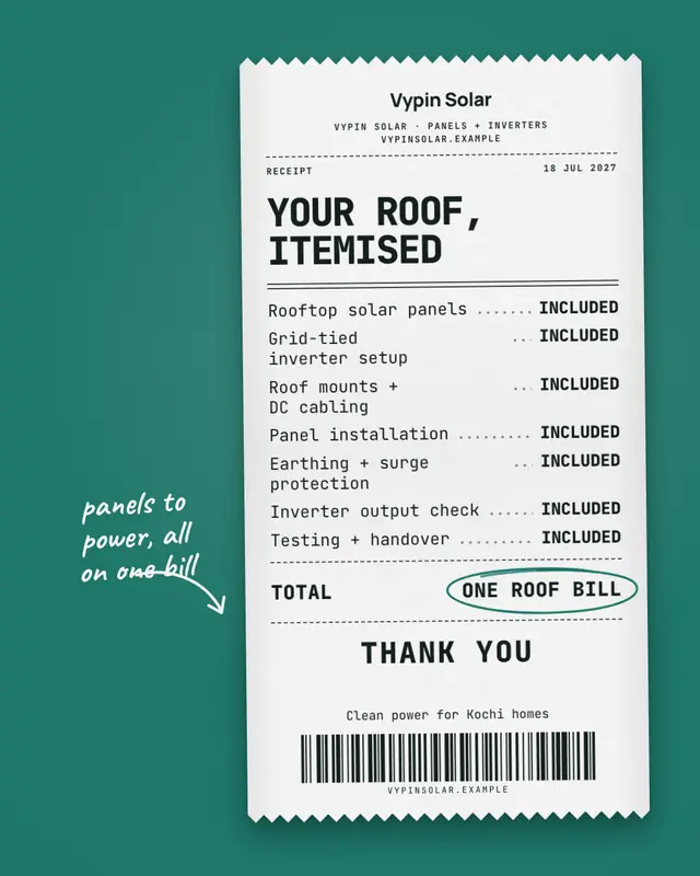 Thermal receipt — sample creative