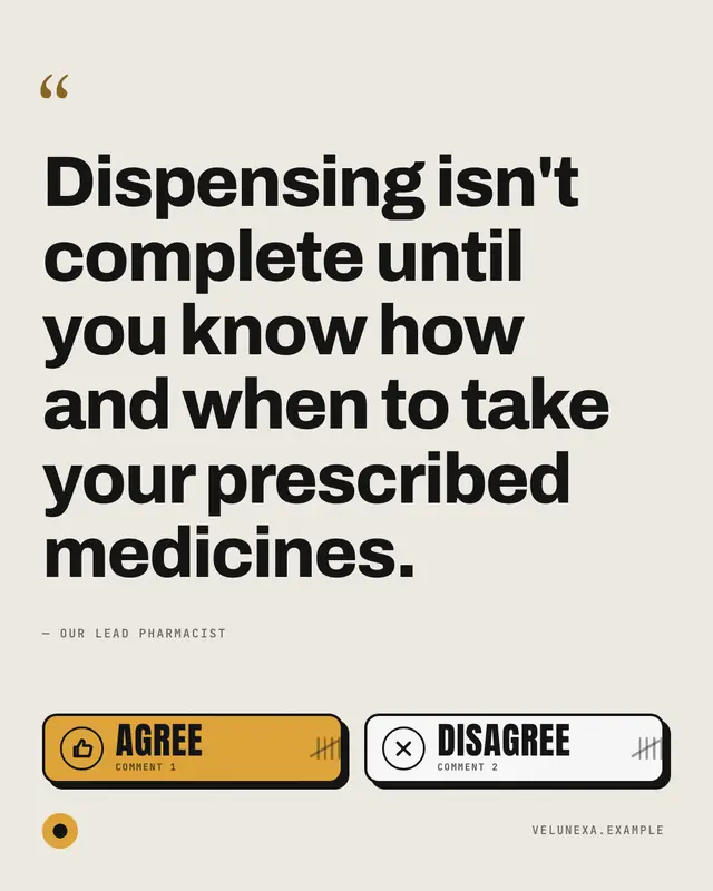 Agree / disagree — sample creative
