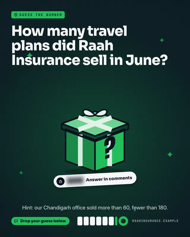 Guess the number — sample creative