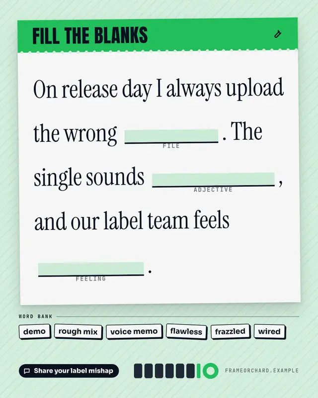 Fill the blanks — sample creative
