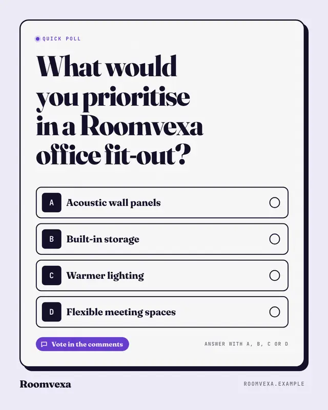 Poll card — sample creative