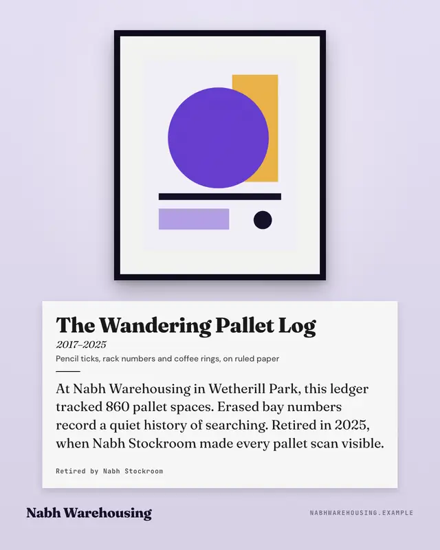 Museum wall label — sample creative