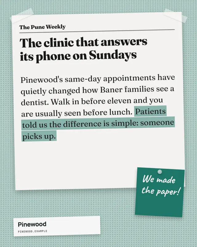 Press clipping — sample creative