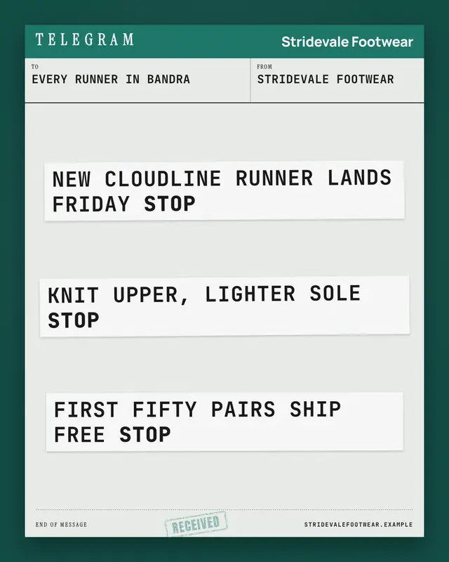 Telegram — sample creative