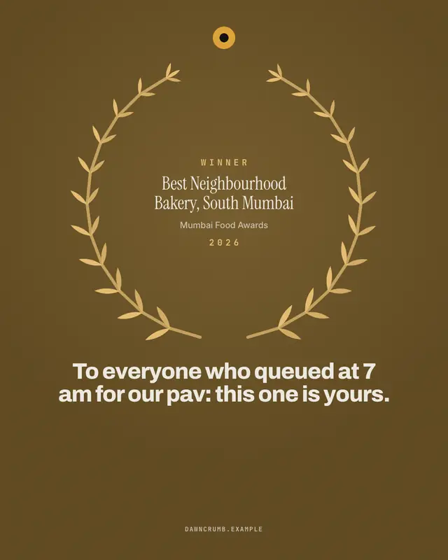 Award laurels — sample creative