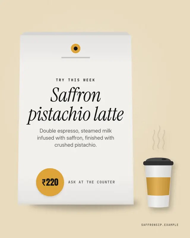 Table tent card — sample creative