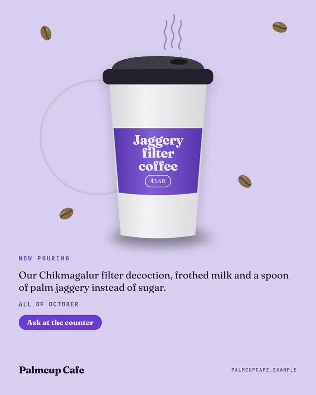 To-go sleeve — sample creative