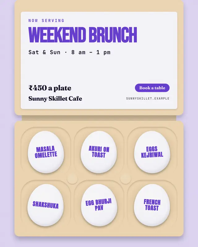 Brunch egg box — sample creative