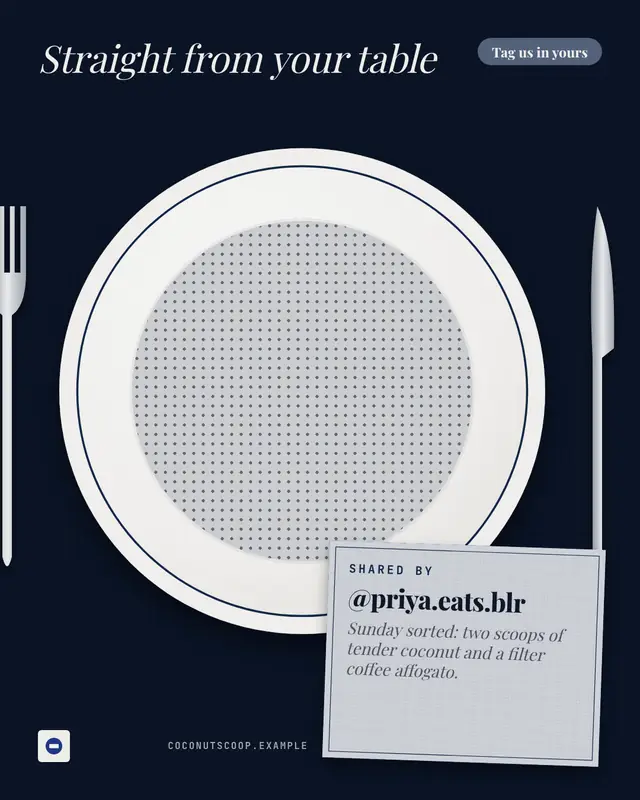 Diner's dish — sample creative