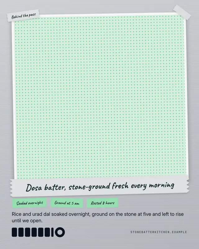 Chef's wall — sample creative