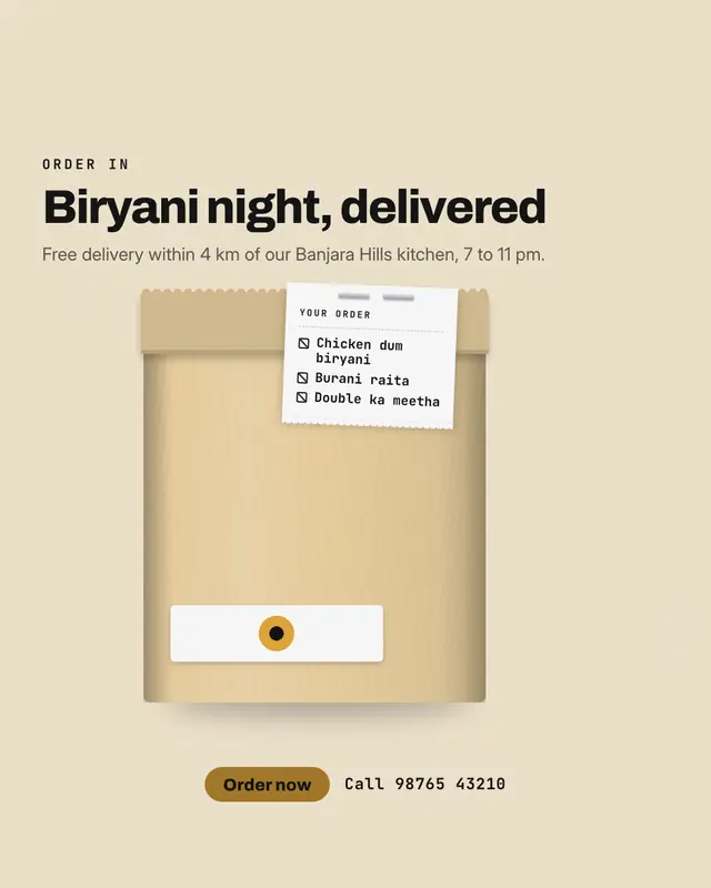 To-go bag — sample creative