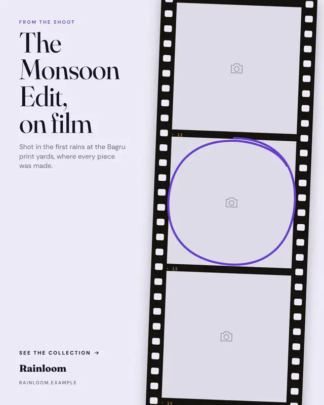 Film strip — sample creative