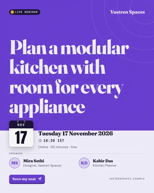 Webinar / event card — sample creative