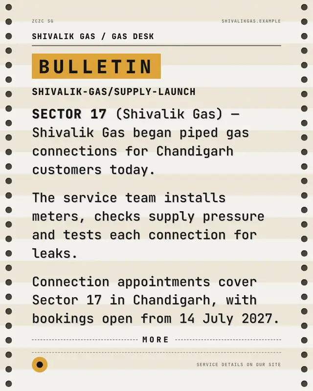 Newswire bulletin — sample creative