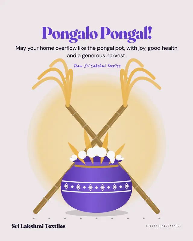 Pongal & Sankranti pot — sample creative