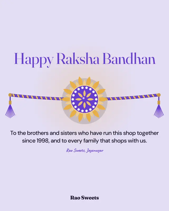 Raksha Bandhan rakhi — sample creative