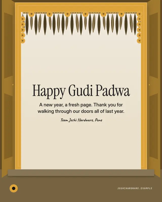 Ugadi & Gudi Padwa toran — sample creative