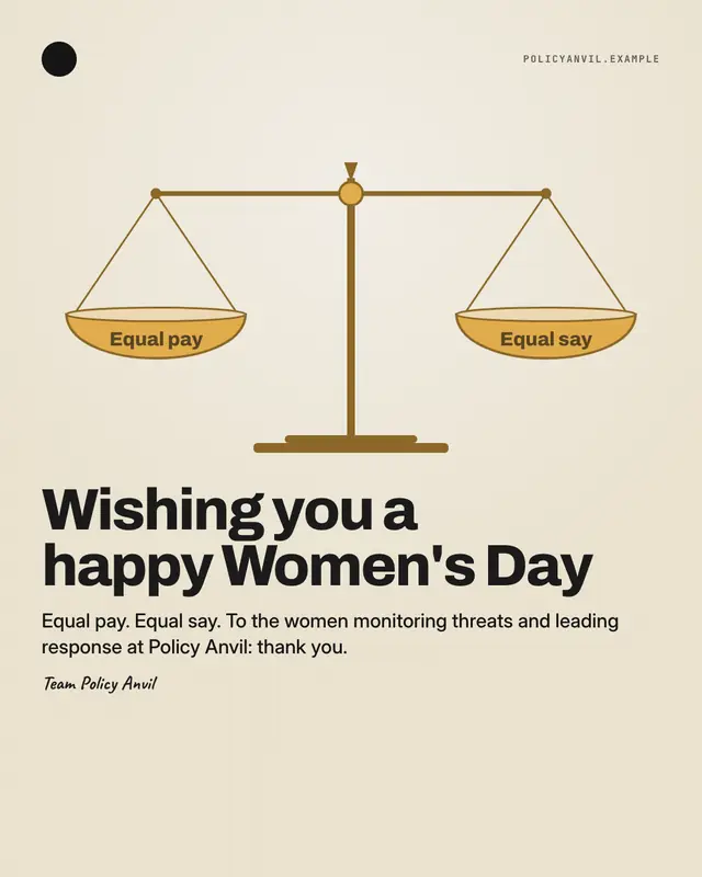 Women's Day equal balance — sample creative
