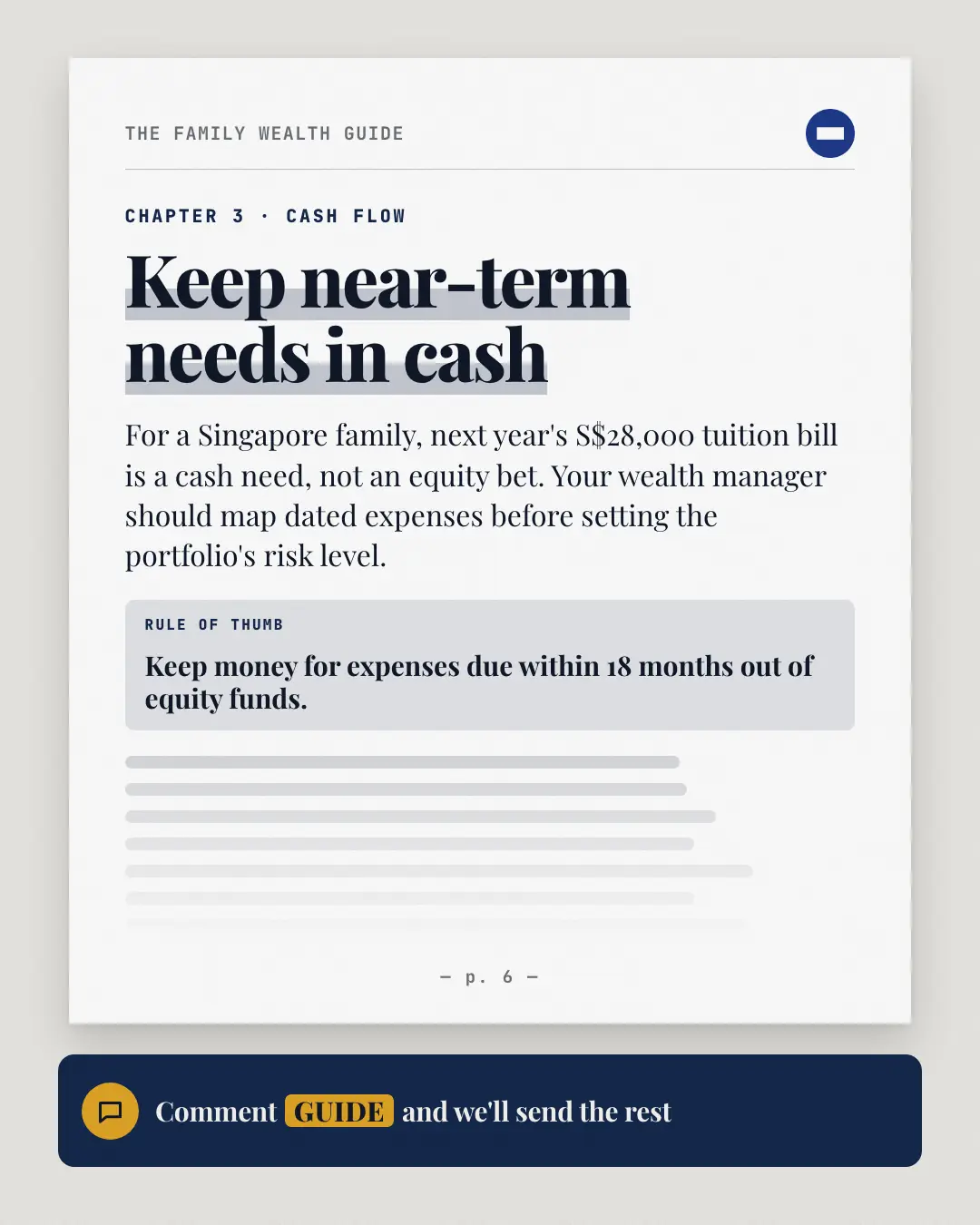 Sample Excerpt page creative (Lead-magnet teasers template), shown on the fictional brand Sipavora Funds