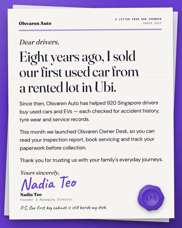 Founder letter — sample creative