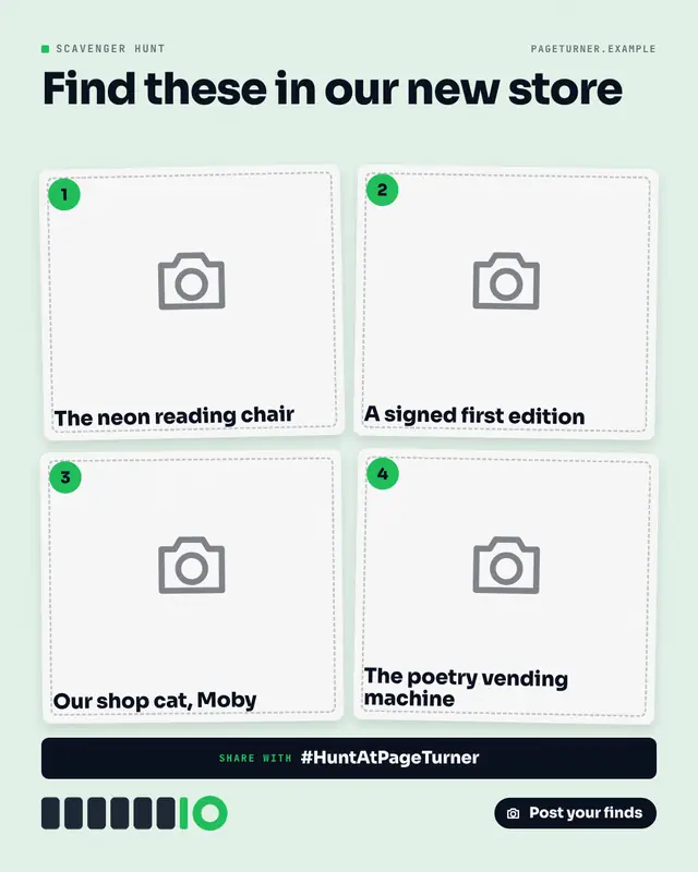 Scavenger hunt — sample creative