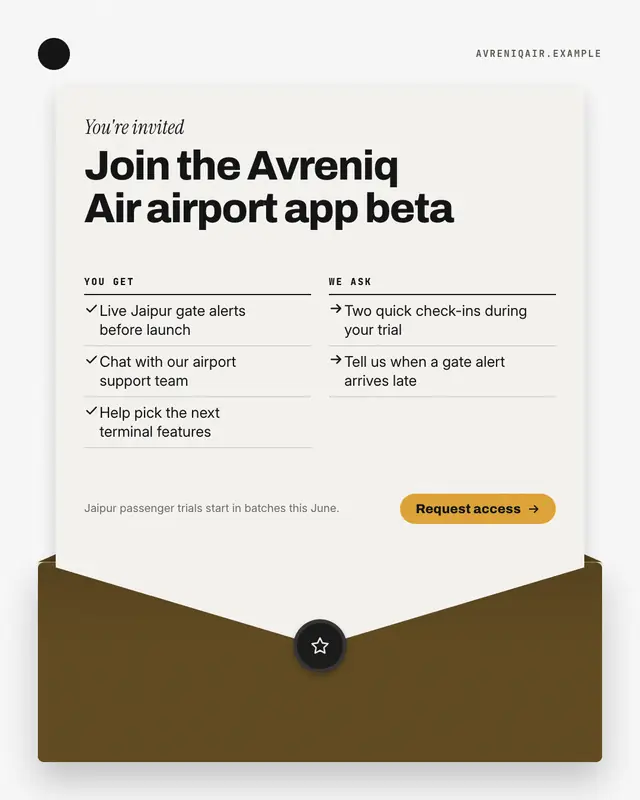 Beta invitation — sample creative