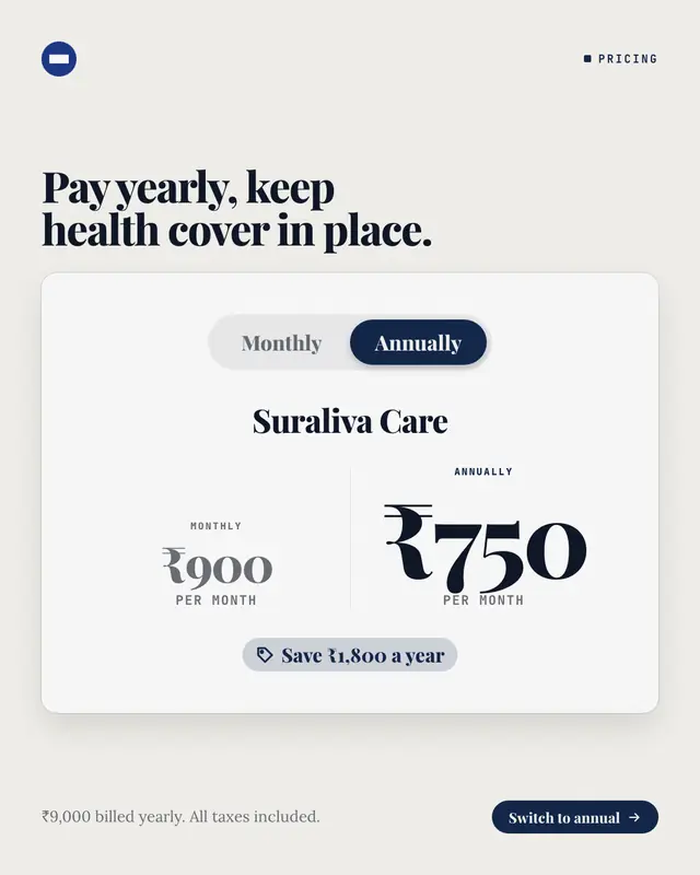Monthly or annual switch — sample creative