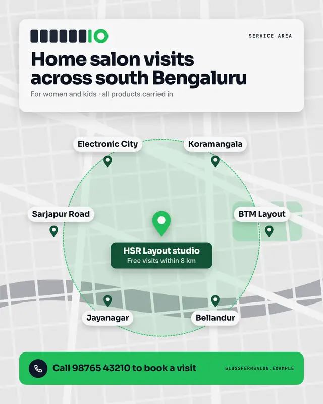 Localities map — sample creative