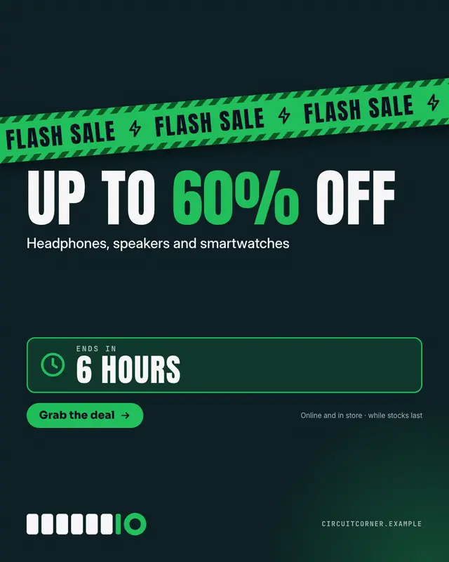 Flash sale banner — sample creative