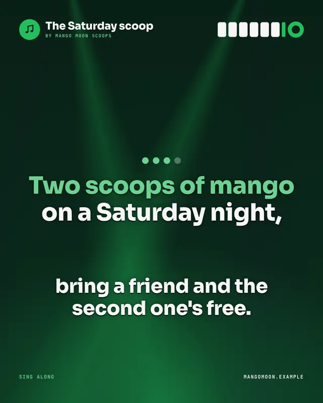 Karaoke — sample creative