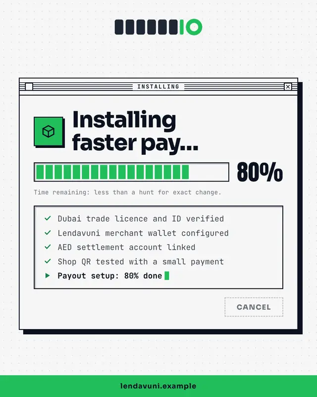 Progress dialog — sample creative