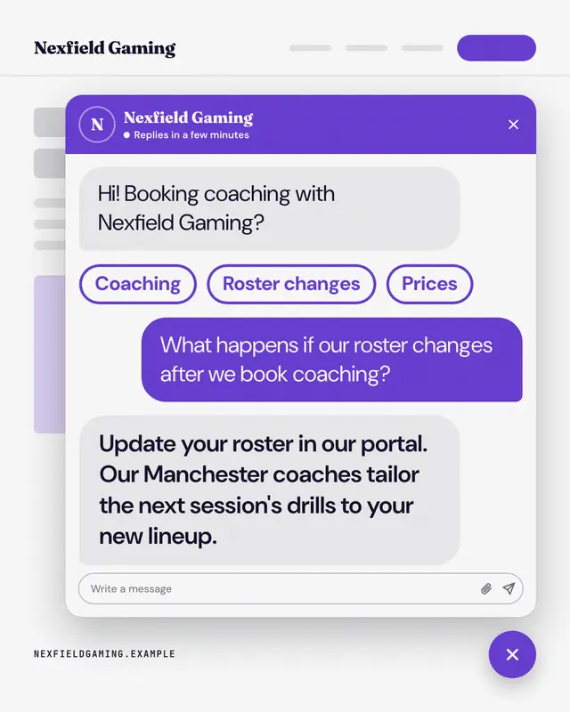 Help widget — sample creative