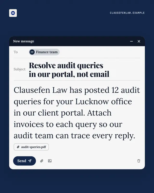 Unsent email — sample creative