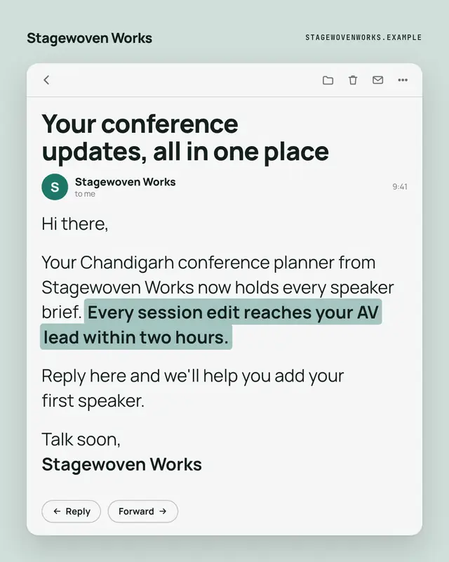 Opened email — sample creative