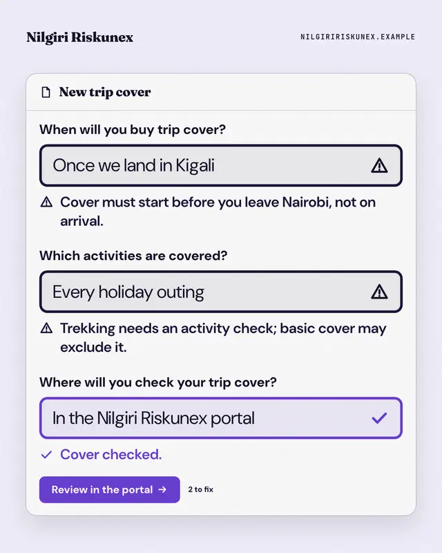 Form validation — sample creative